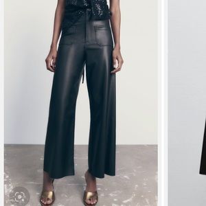 Zara Faux Leather Marine Pant